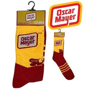 Oscar Mayer Weiner Wagon Novelty Crew Socks Unisex Women 7-13 Men 6-12 New NWT